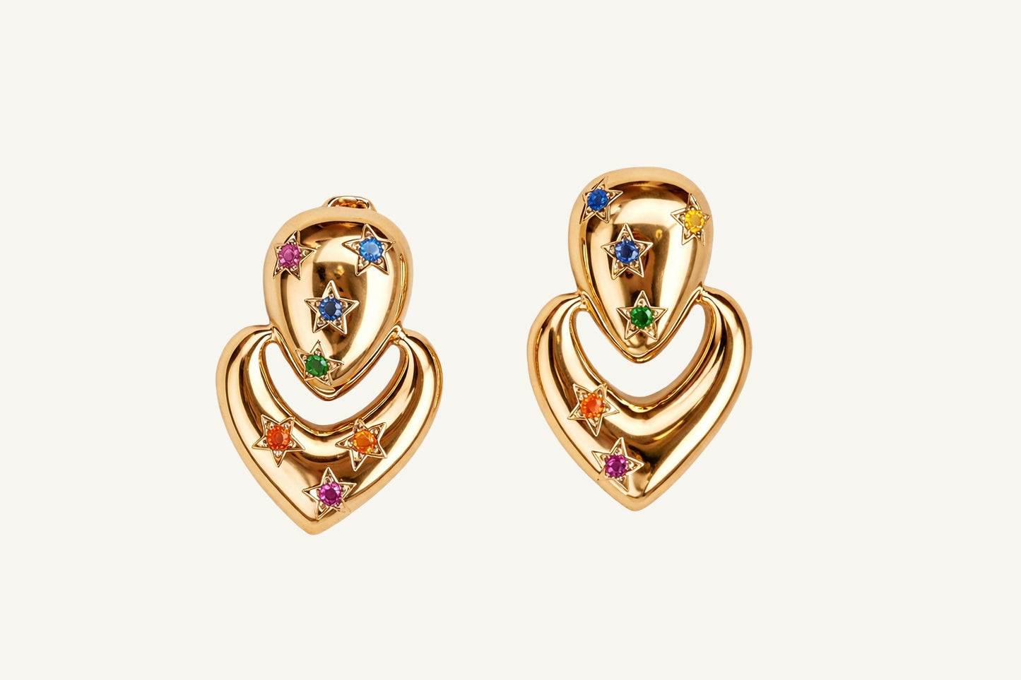 Kolczyki JORDI STONES gold