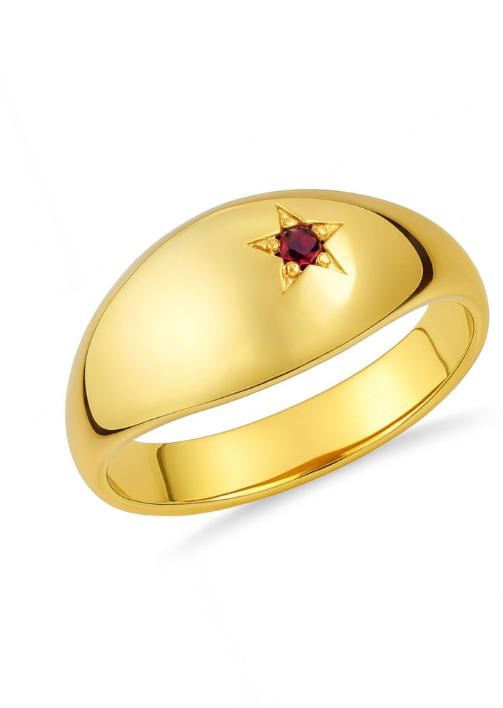 Pierścionek CHARLOTTE gładki gold